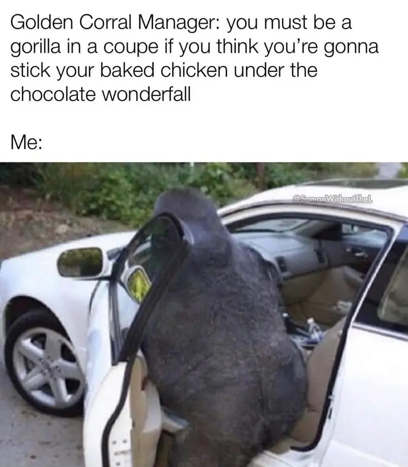 Golden Corral chocolate wonderfall meme