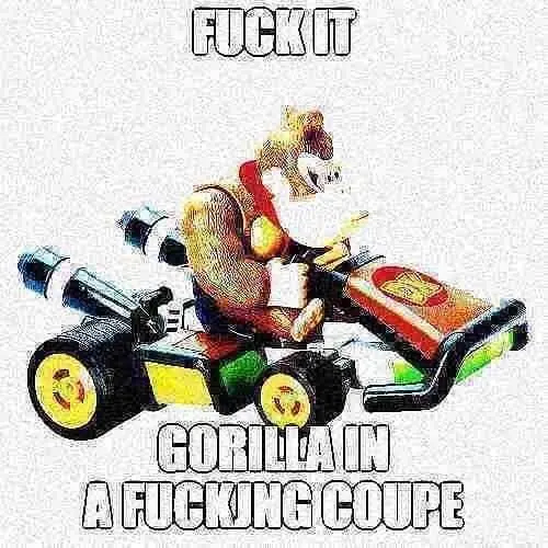Deep fried Donkey Kong kart meme